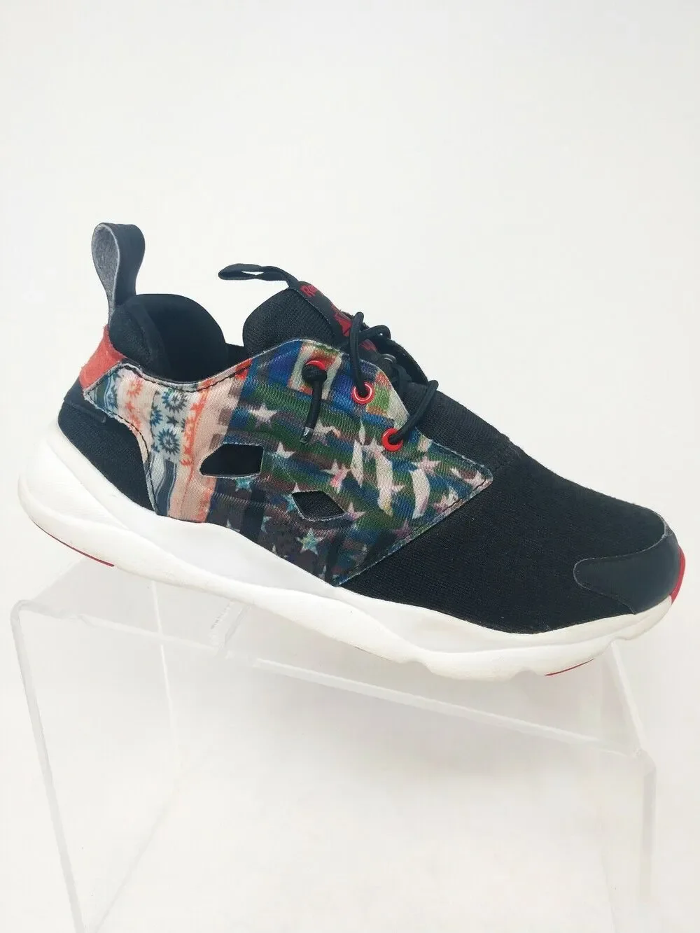 Reebok 3D Ultralite Men' size 6 Shoes Black Multicolored Stars Stripes Athletic